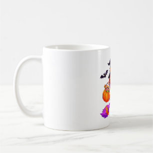 Mug Jolie sorcière d'Halloween sur un balai