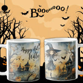 Mug Jolie Sorcière d'Halloween Whimsical, Nom Personna