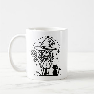 Mug Jolie sorcière et caniche noire
