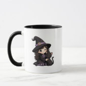 Mug Jolie sorcière et chat noir (Gauche)