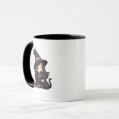 Mug Jolie sorcière et chat noir (Devant gauche)