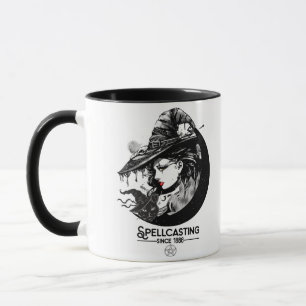 Mug Jolie sorcière et chat noir Wiccan Wicca Espellcas
