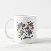 Mug Jolie sorcière et Mischievous zombie garçon (Gauche)