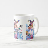 Mug Jolie Sorcière tenant Chat noir Thunder_Cove (Devant droit)