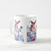 Mug Jolie Sorcière tenant Chat noir Thunder_Cove (Devant gauche)