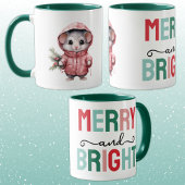 Mug Jolie souris Noël joyeux et lumineux