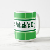 Mug Jolie St. Patrick's Day rayé vert (Devant droit)