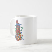 Mug Jolie Tête de poulet drôle Lumière de Noël (Devant gauche)
