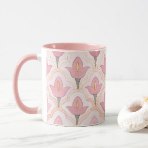 Mug Jolie tulipe motif Aquarelle classique colorée