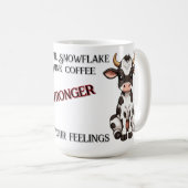 Mug Jolie vache bébé en caricature avec points noirs e (Devant droit)