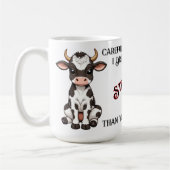 Mug Jolie vache bébé en caricature avec points noirs e (Gauche)