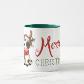 Mug Jolie vache de Noël mignonne (Centre)