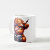 Mug Jolie Vache Highland Avec Verres Lecture (Devant gauche)