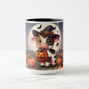 Mug Jolie vache sorcière d'Halloween
