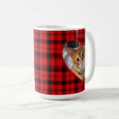 Mug Jolie Valentines Jour Rouge Plaid Pour Chats Amate (Devant droit)