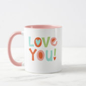 Mug Jolie Valentines rose jour Vous aimez (Gauche)