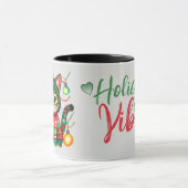 Mug Jolie vibes vacances chat gris Noël (Centre)