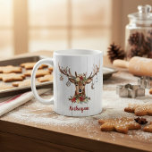 Mug Jolies décorations de rennes de Noël | Bois rustiq