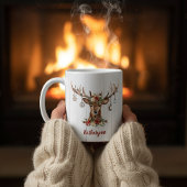 Mug Jolies décorations de rennes de Noël | Bois rustiq