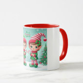 Mug Jolies elfes de Noël (Devant droit)