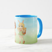 Mug Jolies filles lapins de Pâques d'anime (Devant droit)