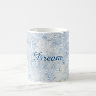 Mug Jolies Fleurs Blanches Bleues