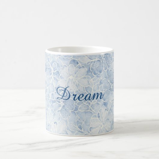 Mug Jolies Fleurs Blanches Bleues (Centre)