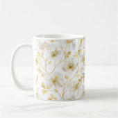 Mug Jolies Fleurs Blanches Dorées (Gauche)