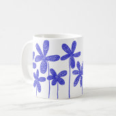 Mug Jolies fleurs - Bleu (Devant gauche)