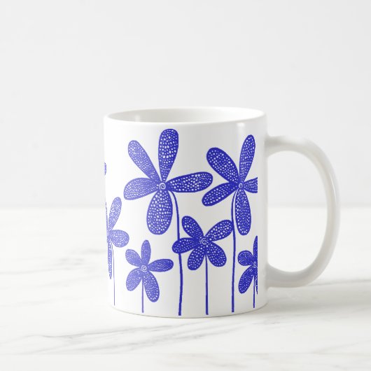 Mug Jolies fleurs - Bleu (Droite)