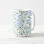 Mug Jolies Fleurs Bleu Clair Blanc   (Devant droit)