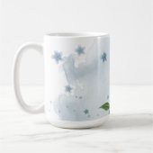 Mug jolies fleurs bleues verdure (Gauche)