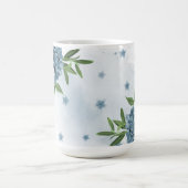Mug jolies fleurs bleues verdure  (Centre)