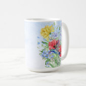 Mug Jolies fleurs d'aquarelle et colibris (Devant droit)