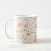 Mug Jolies fleurs d'aquarelle Motif rose botanique (Gauche)
