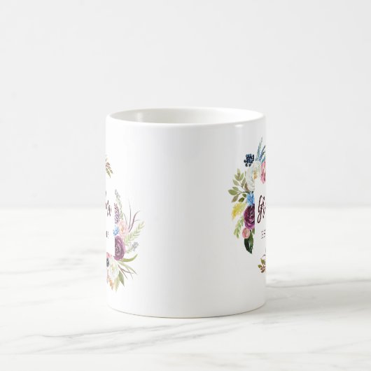 Mug Jolies Fleurs De Boho Rose | Grand-mère (Centre)