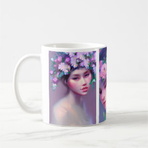 Mug Jolies Fleurs de Maidens dans l'Art Ethérée des ch