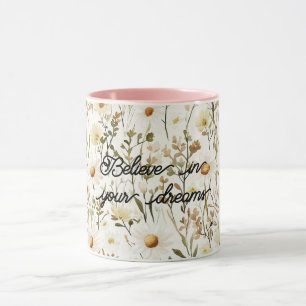 Mug Jolies Fleurs de Marguerite Blanche Anniversaire