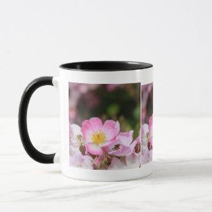 Mug jolies fleurs de rose sauvage rose pour les dames
