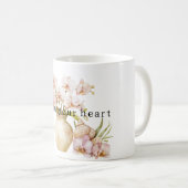 Mug Jolies fleurs d'orchidées roses (Devant droit)