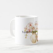 Mug Jolies fleurs d'orchidées roses (Devant gauche)