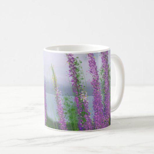 Mug Jolies Fleurs Lupines Au Bord Du Lac (Devant droit)