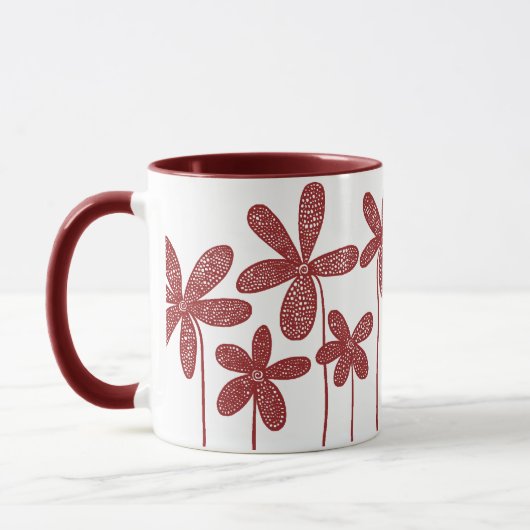 Mug Jolies fleurs - Maroon (Gauche)