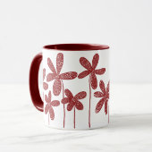 Mug Jolies fleurs - Maroon (Devant gauche)