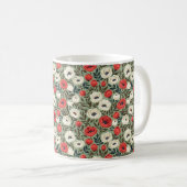 Mug Jolies Fleurs Romantiques de Printemps Blanches Ro (Devant droit)