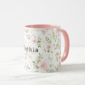 Mug Jolies Fleurs Roses (Devant droit)