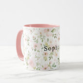 Mug Jolies Fleurs Roses (Devant gauche)