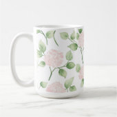 Mug Jolies Fleurs Roses Feuilles Vertes (Gauche)