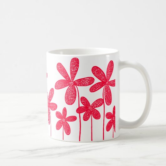 Mug Jolies Fleurs - Rouge (Droite)