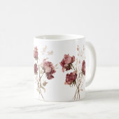 Mug Jolies fleurs rouge Bourgogne (Devant droit)